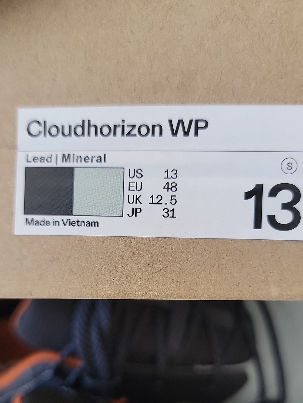 On Cloudhorizon WP Waterproof Hiking Sneaker Low Top Lead/Mineral 3ME10052309 - Picture 10 of 10